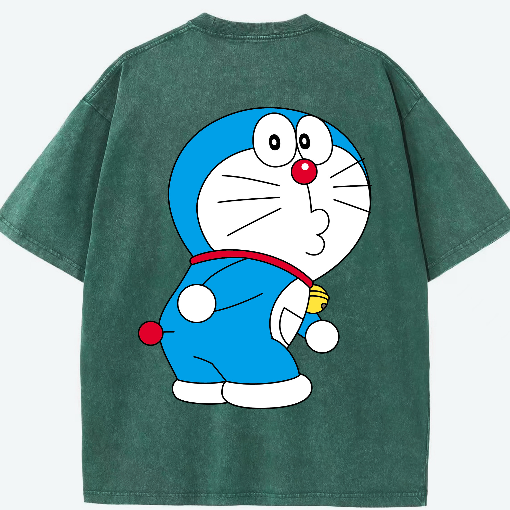 （画像用） ドラえもん Doraemon 綿100% ヴィンテージ風 半袖Tシャツ（背面プリント）